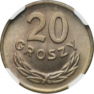 20 groszy 1949 Miedzionikiel - NGC MS64