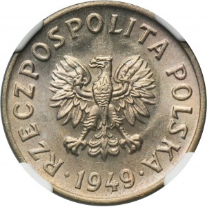 20 groszy 1949 Miedzionikiel - NGC MS64
