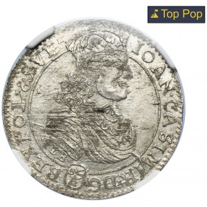 John II Casimir, 1/4 Thaler Bromberg 1668 TLB - NGC MS62