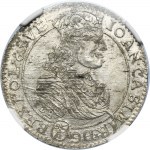 John II Casimir, 1/4 Thaler Bromberg 1668 TLB - NGC MS62