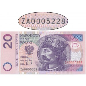 20 złotych 1994 - ZA 0005228 - seria zastępcza TDLR -