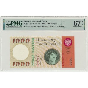 1.000 złotych 1965 - S - PMG 67 EPQ