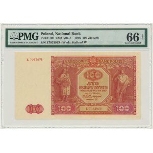 100 złotych 1946 - E - PMG 66 EPQ - Kolekcja Lucow