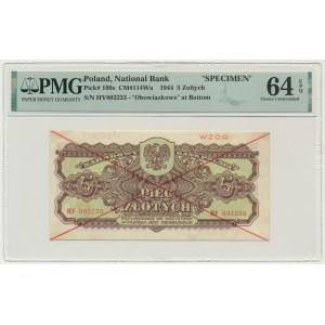 5 złotych 1944 ...owe - WZÓR - HY 803... - PMG 64 EPQ