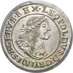 Hungary, Leopold I, 6 Kreuzer Kremnitz 1669 KB - PCGS MS63
