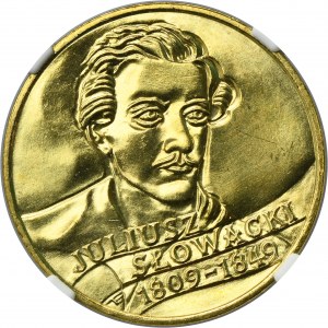 2 złote 1999 Juliusz Słowacki - NGC MS65
