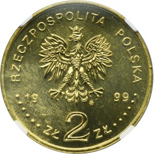 2 złote 1999 Juliusz Słowacki - NGC MS65