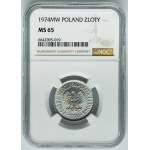 1 złoty 1974 - NGC MS65