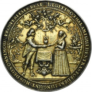 Władysław IV Vasa, Wedding Medal Danzig ca. 1638 - LATER CAST