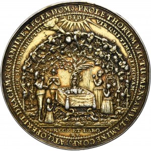 Władysław IV Vasa, Wedding Medal Danzig ca. 1638 - LATER CAST