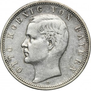 Germany, Bavaria, Otto, 5 Mark Munich 1895 D