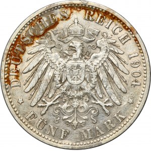 Germany, Bavaria, Otto, 5 Mark Munich 1904 D