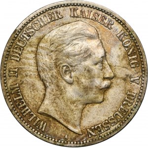 Allemagne, Royaume de Prusse, Guillaume II, 5 marks Berlin 1904 A