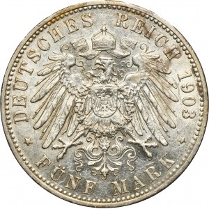 Germant, Kingdom of Prussia, Wilhelm II, 5 Mark Berlin 1903 A