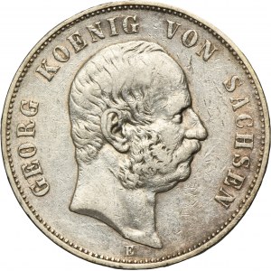 Germany, Kingdom of Saxony, Georg I, 5 Mark Muldenhütten 1903 E