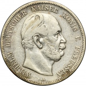 Allemagne, Royaume de Prusse, Guillaume Ier, 5 marks Berlin 1876 A