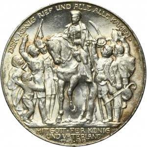 Germany, Kingdom of Prussia, Wilhelm II, 3 Mark Berlin 1913 A