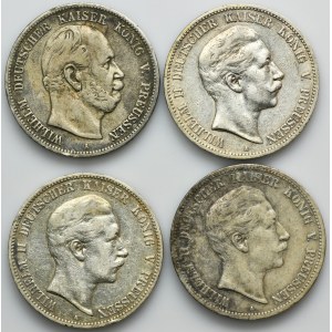 Lot, Germany, German Empire, 5 Mark Berlin (4 pcs.)