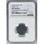 Free City of Danzig, 10 pfennig 1920 - NGC UNC DETAILS
