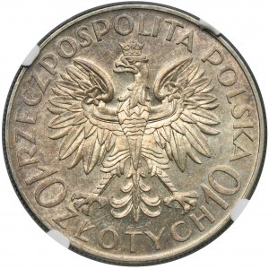 Sobieski, 10 złotych 1933 - NGC AU58