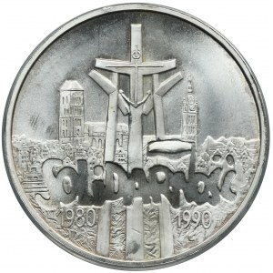 100.000 złotych 1990 Solidarność - TYP A - PCGS MS68