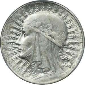 Głowa Kobiety, 5 złotych Warszawa 1932 - PCGS AU DETAIL - RZADKIE