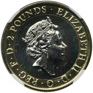 Great Britain, Elizabeth II, 2 Pounds Llantrisant 2021 - 250th Anniversary of the Birth of Sir Walter Scott - NGC MS64 DPL