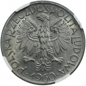 5 złotych 1960 Rybak - NGC MS67