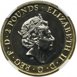 Great Britain, Elizabeth II, 2 Pounds Llantrisant 2021 - H.G Wells - NGC MS68 DPL