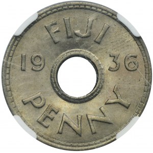 Fiji, Edward VIII, 1 Penny London 1936 - NGC MS65
