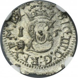 Sigismund III Vasa, Schilling Vilnius 1615 - NGC MS63