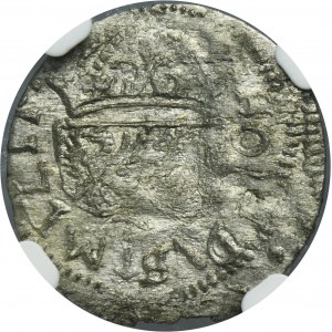 Sigismund III Vasa, Schilling Vilnius 1615 - NGC MS63