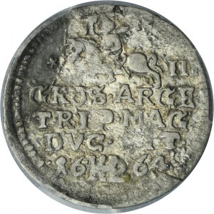 John II Casimir, 3 Groschen Vilnius 1664 - PCGS XF DETAIL - RARE