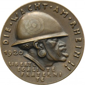 Germany, Weimar Republic, Medal against the stationing of black French soldiers in Germany 1920 - RARE, small