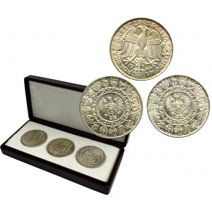 Zestaw, Mieszko i Dąbrówka 100 złotych 1966 - próby oraz obiegowa (3 szt.)
