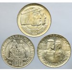 Zestaw, Mieszko i Dąbrówka 100 złotych 1966 - próby oraz obiegowa (3 szt.)