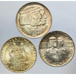 Zestaw, Mieszko i Dąbrówka 100 złotych 1966 - próby oraz obiegowa (3 szt.)