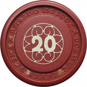 Free City of Danzig, Cassino Zoppot, 20 gulden