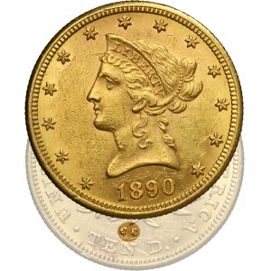 USA, 10 Dollars Carson City 1890 CC - Liberty Head - RARE
