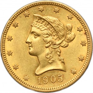 USA, 10 Dollars Philadephia 1905 - Liberty Head