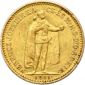 Hungary, Franz Josef I, 10 Korona Kremnitz 1911 KB
