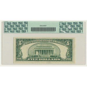 USA, Green Seal, 5 Dollars 1950 - PCGS 64 PPQ