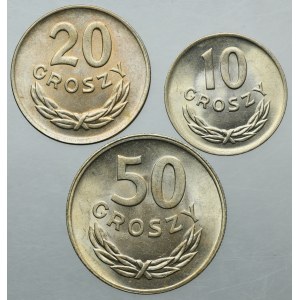 Zestaw, 10-50 groszy 1949 (3 szt.)