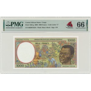 Congo, 1000 Francs 2000 - PMG 66 EPQ