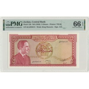 Jordan, 5 Dinars 1959 - PMG 66 EPQ