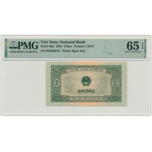 Vietnam, 2 Hao 1958 - PMG 65 EPQ