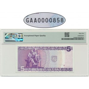 Lithuania, 5 Litai 1993 - GAA 0000858 - PMG 65 EPQ