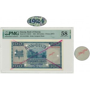 Danzig, 100 Gulden 1924 - SPECIMEN - PMG 58 - VERY RARE