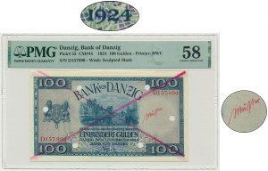 Danzig, 100 Gulden 1924 - SPECIMEN - PMG 58 - VERY RARE
