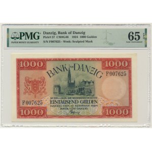 Danzig, 1.000 Gulden 1924 - PMG 65 EPQ - RARE